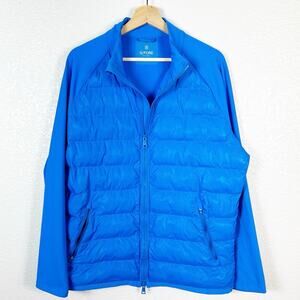 G/FORE Men’s The Shelby Debossed Logo Golf Jacket in Racer Blue Size Large